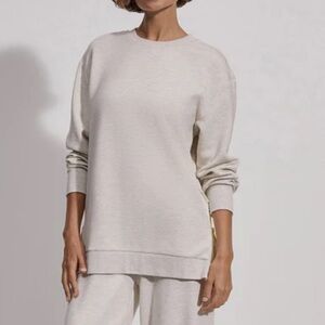 Varley Charter Sweat 2.0 in Ivory Marl - Medium